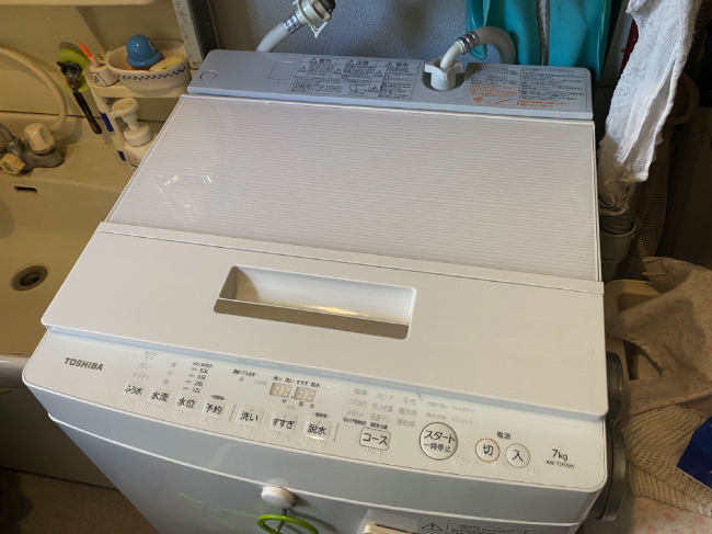 洗濯した縦型洗濯機
